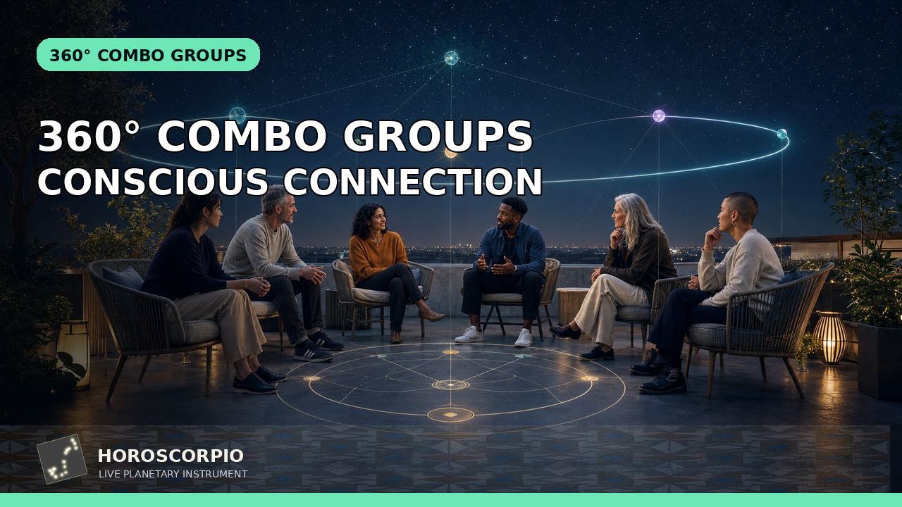Horoscorpio 360 degree Combo Groups preview for conscious community